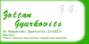 zoltan gyurkovits business card